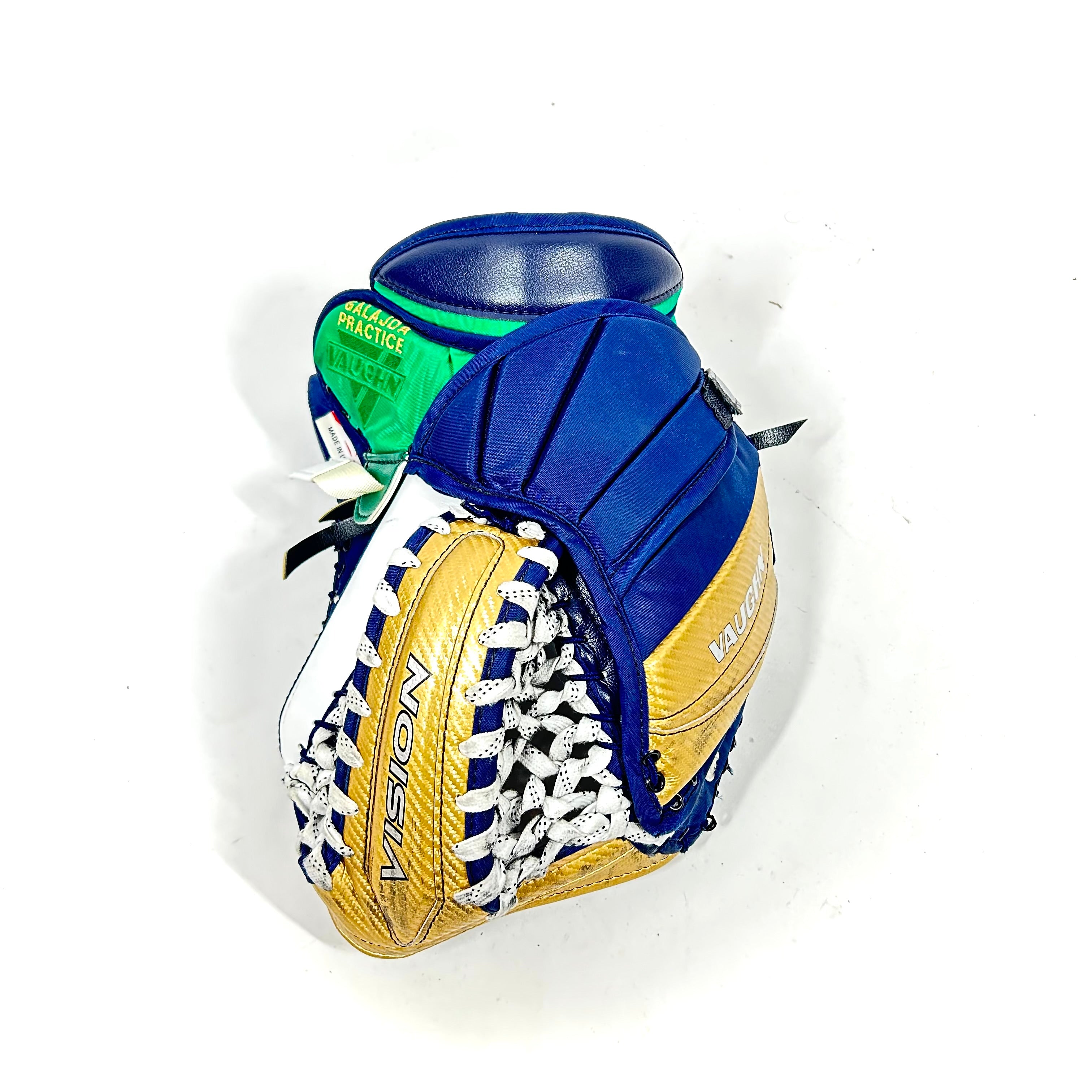 Vaughn 9500 - Gant de gardien de but Pro Stock d'occasion (bleu marine/doré/vert)